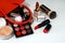 Collection make up set colorful eyeshadow blush, lipstick and powder