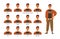 Collection of male character s lips or mouth positions for various sounds. Animation set of young man or boy speaking or