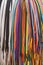 Collection of many colorful shoelaces