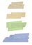 Collection of masking tapes on white backgr