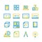 collection of mathematical icons. Vector illustration decorative design