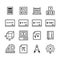 collection of mathematical icons. Vector illustration decorative design