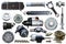 Collection of mechanical auto parts