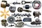 Collection of mechanical auto parts