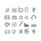 Collection of media icons. Vector illustration decorative design