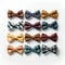 Collection of Men Bow Ties Isolated on White Background. Generative ai