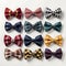 Collection of Men Bow Ties Isolated on White Background. Generative ai