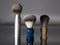 Collection of men\'s shaving brushes.