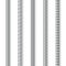 Collection metal rebars realistic vector illustration. Ornamental smooth of iron bars for building