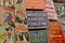 Collection of metal signs