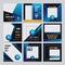 collection of modern slides editable social media post banner template. vol 10