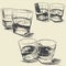 Collection of monochrome stemware