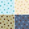 Collection of mosaic tile seamless patterns