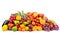 Collection multi-colored useful vegetables, fruits and berries i