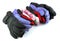 Collection of multicolor ski gloves varied in size