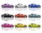 Collection of Multicolored 3D Modern Cars