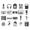 collection of music icons. Vector illustration decorative design