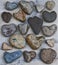 Collection of Natural Heart Rocks