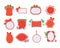 Collection of NewYear and Christmas Sale Stickers