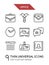 Collection of office trendy thin line icons