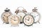 Collection of old alarm clocks