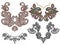 Collection of ornamental floral neckline