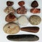 A collection of pebbles of various shapes, colors and sizes