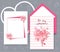 Collection of pink white colored Valentine`s day card