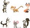 collection of pixel animals. Vector illustration decorative design