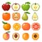 Collection of pixel fruits