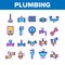 Collection Plumbing Fixtures Vector Icons Set