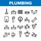 Collection Plumbing Fixtures Vector Icons Set