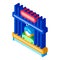 Collection point pawnshop isometric icon vector illustration
