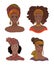 Collection of portraits of african women.