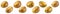 Collection of potatoes isolated on transparent background.