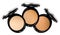 Collection of powder foundation makeup different shades compact