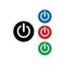 Collection power button icon and simple flat symbol for website,mobile,logo,app,UI