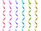 Collection of rainbow colored gift ribbons