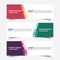 Collection red, green and purple horizontal business and corporate banner web template. Set of clean geometric abstract background