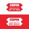 Collection red and white sale coupon