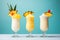 Collection of Refreshing Pina Colada Cocktails. Generative By Ai