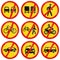 Collection of Regulatory Road Signs Used in Botswana