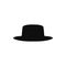 Collection of retro hats silhouette. Top hat isolated on white. Vector illustration