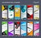 Collection of Roll Up Banner Design stand template vector illustration