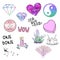 Collection of scrapbook stickers