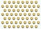 Collection of sea stones. isolated seamless pattern of cream color pebble stone on white background.