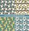 Collection of seamless cats pattern.