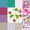 Collection seamless colorful patterns