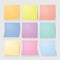 Collection set of colorful post it paper note.