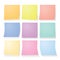 Collection set of colorful post it paper note